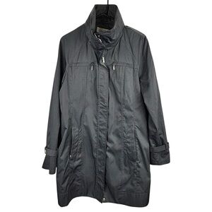 Calvin Klein Women's Packable Anorak Jacket Black Size Medium Waterproof Rain